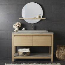 Native Trails VNO488-A-NSVNT48-A - 48'' Solace Vanity Base in Midnight Oak with Palomar Vanity Top and Sink, Ash