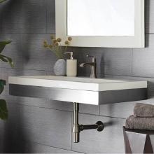 Native Trails VNS36S-NSL3619-P - 36'' Zaca Vanity Base with NativeStone Trough in Pearl