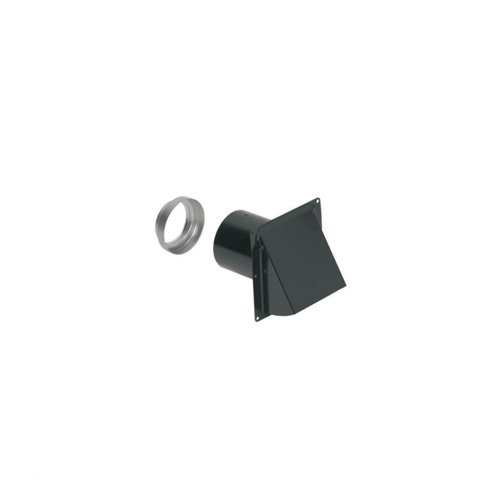 Broan-NuTone® Steel Wall Cap for 3-Inch and 4-Inch Round Duct, Black