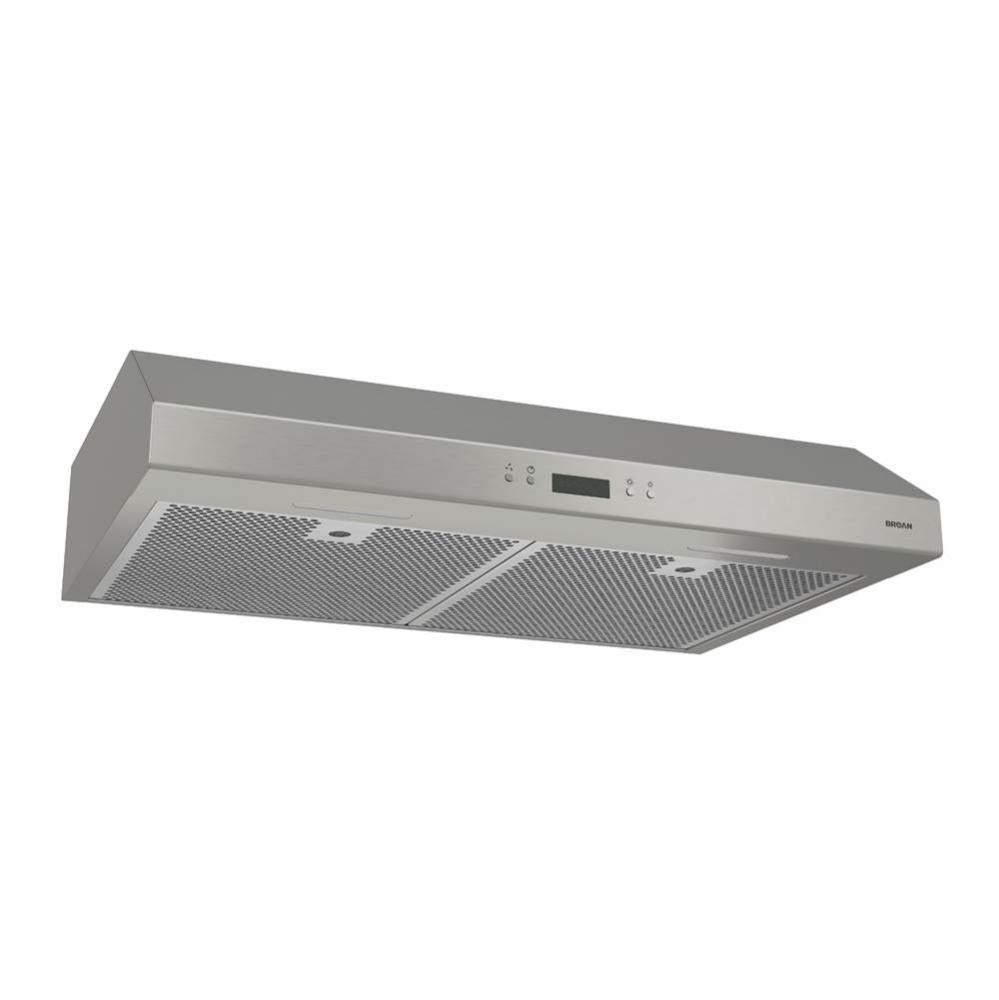 Glacier 36-Inch Convertible Under-Cabinet Range Hood, 450 Max Blower CFM, Stainless Steel