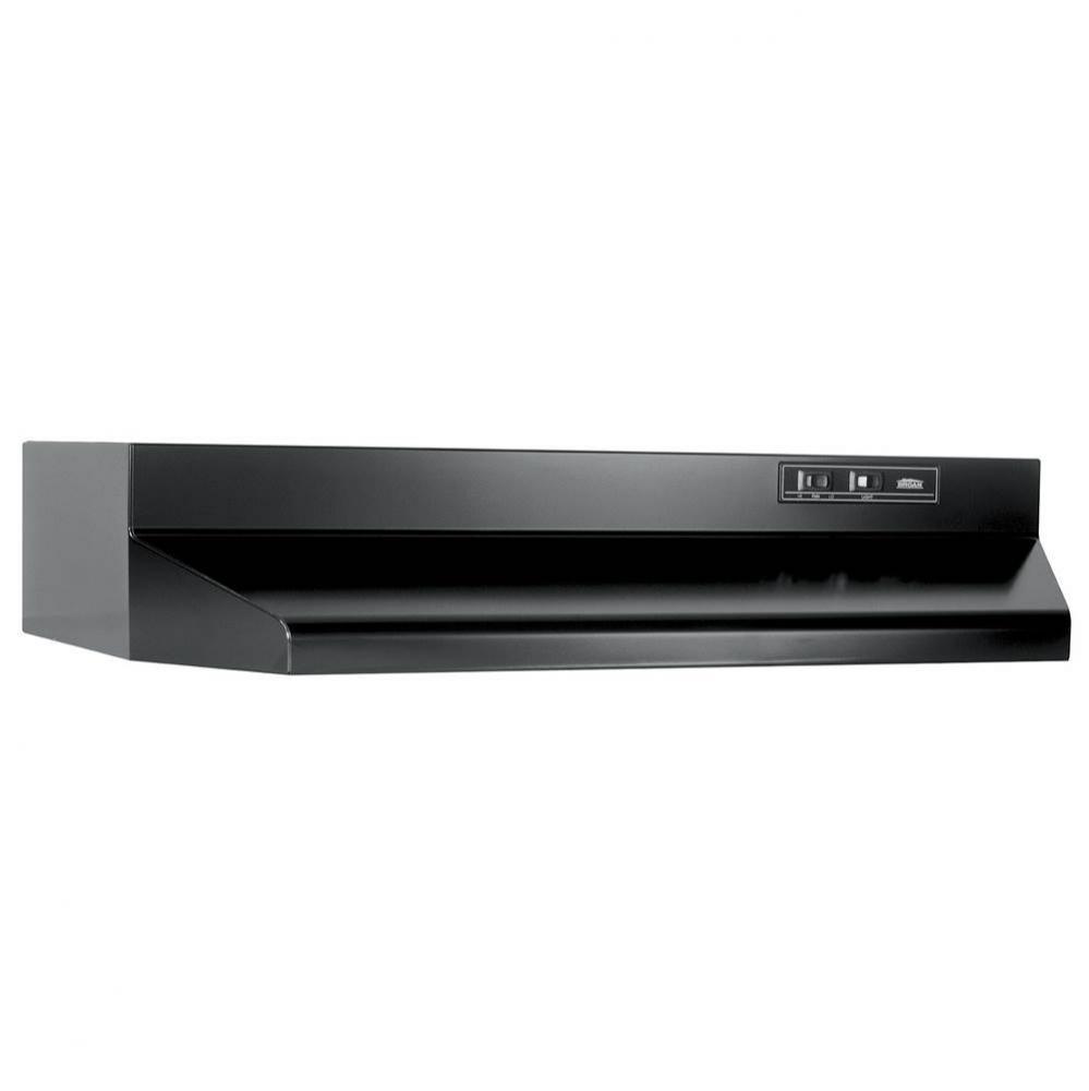 30-Inch Ducted Under-Cabinet Range Hood w/ Easy Install System, 210 Max Blower CFM, Black