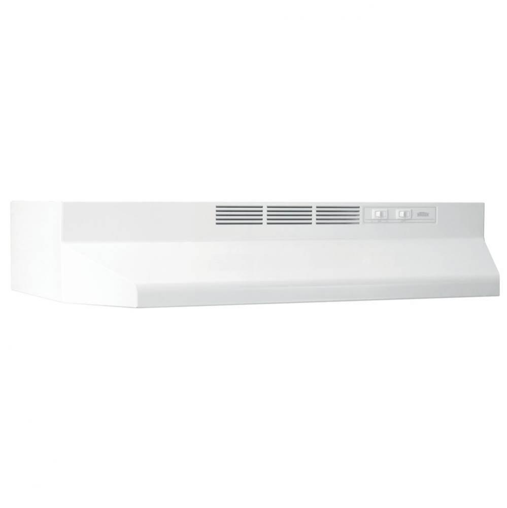 30-Inch Ductless Under-Cabinet Range Hood with Charcoal Filter, White