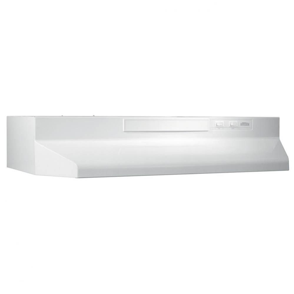 24-Inch Convertible Under-Cabinet Range Hood, 230 Max Blower CFM, White-on-White