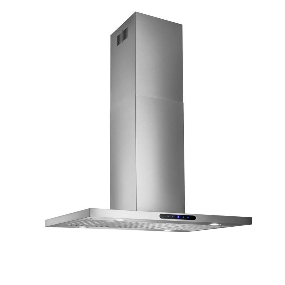 Elite 36-Inch T-Style Island Range Hood, 640 Max Blower CFM, Stainless Steel, w/ Code Ready Techno