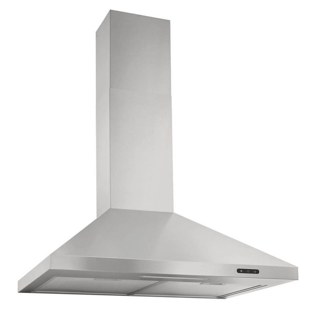 Elite EW48 Series 30-Inch Pyramidal Chimney Range Hood, 460 Max Blower CFM, Stainless Steel