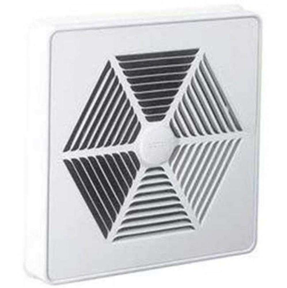 White Painted Steel Metal Grille Kit for 10'' fan units with switch hole
