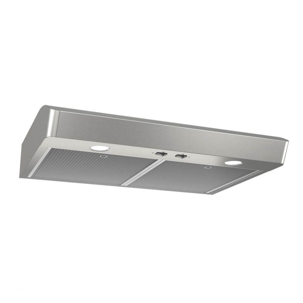 Broan 30-Inch Convertible Under-Cabinet Range Hood, Stainless Steel