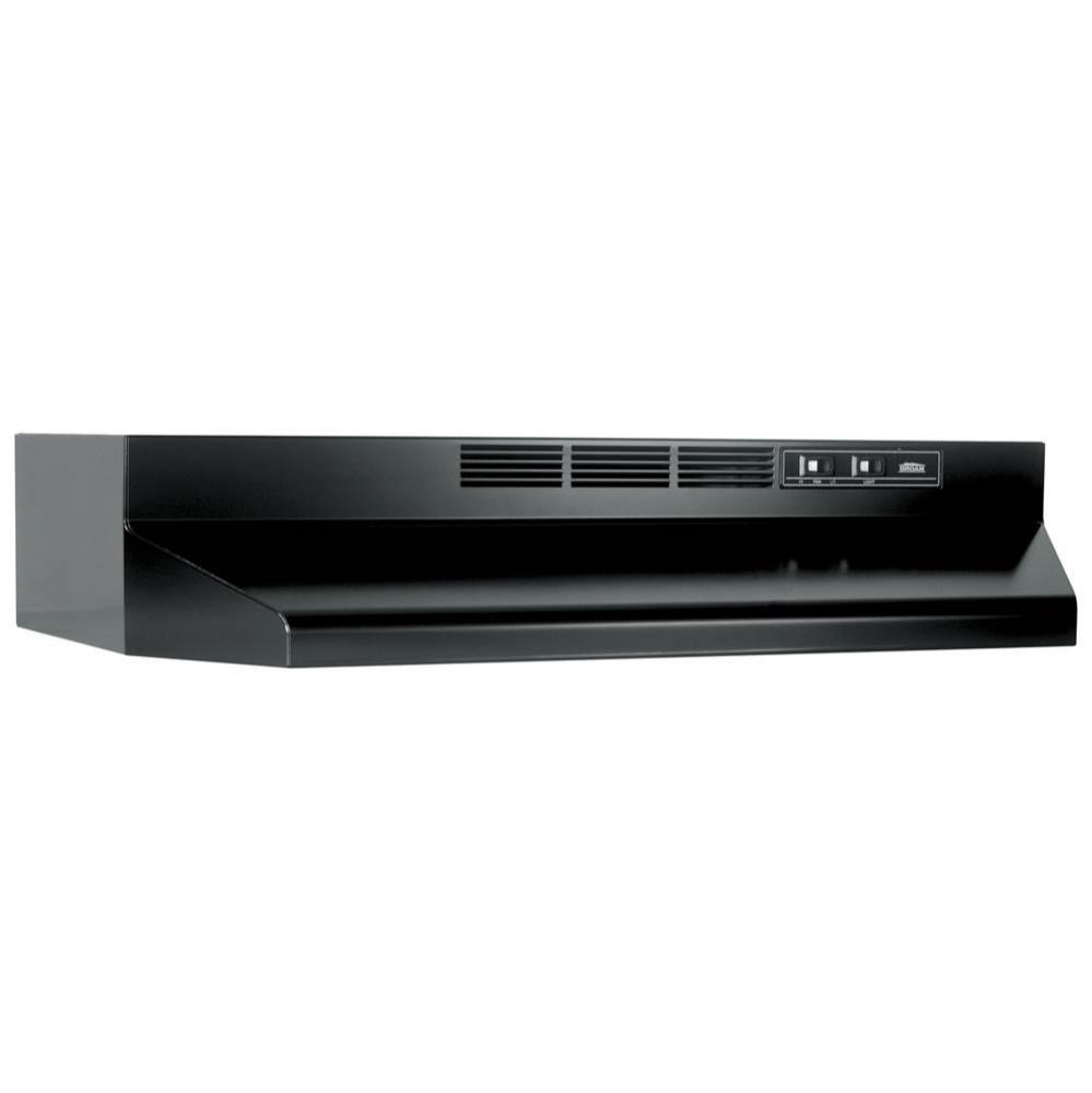 36'' Ductless Under-Cabinet Range Hood with Light in Black