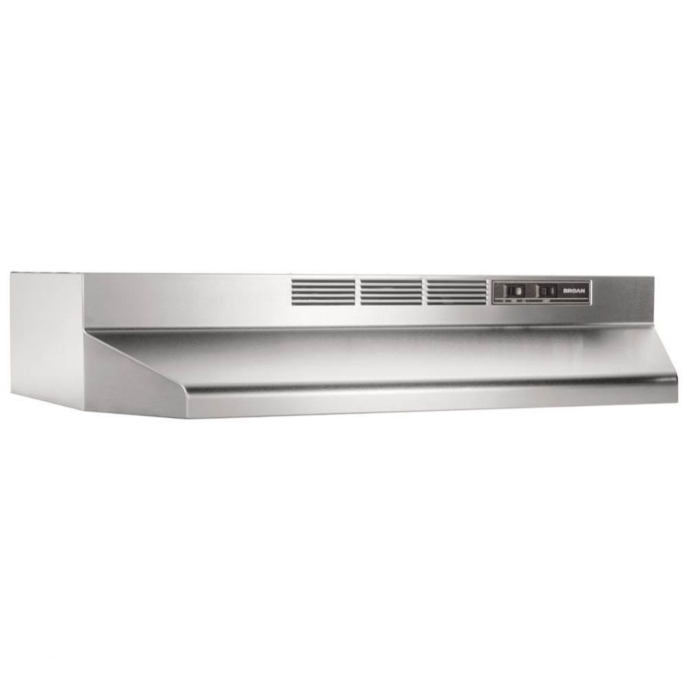 42'' Ductless Under-Cabinet Range Hood with Light in Stainless Steel