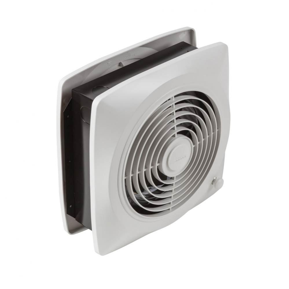 Broan 10'' 380 cfm Room To Room Ventilation Fan with White Square Plastic Grille, 6.5 So