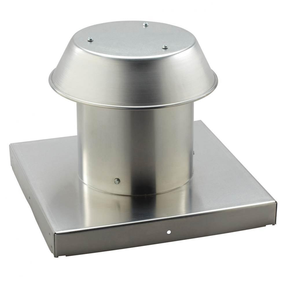Roof Cap, For Flat Roof, Aluminum, Up to 8'' Round Duct