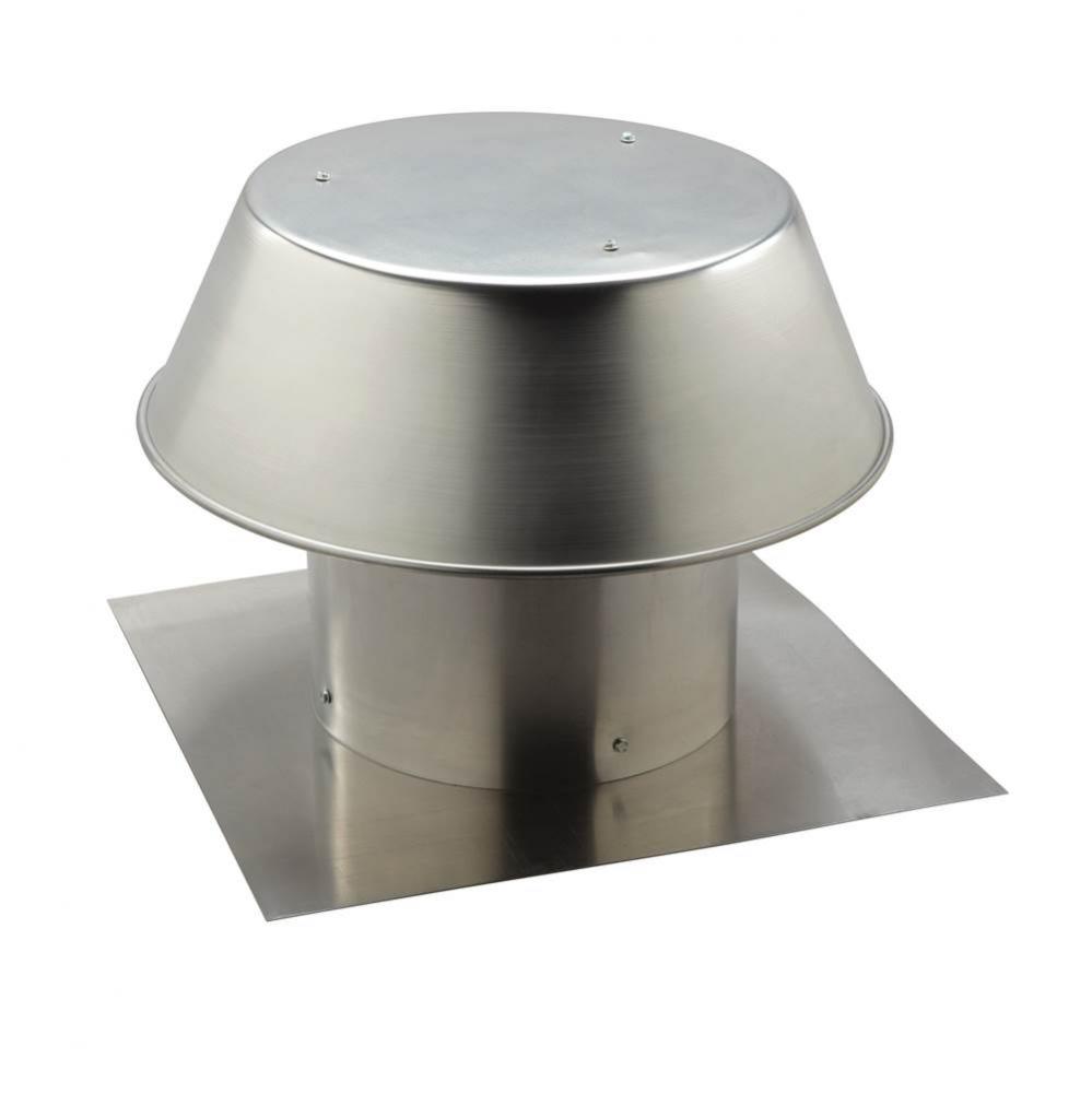 Roof Cap, For Flat Roof, Aluminum, Up to 12'' Round Duct