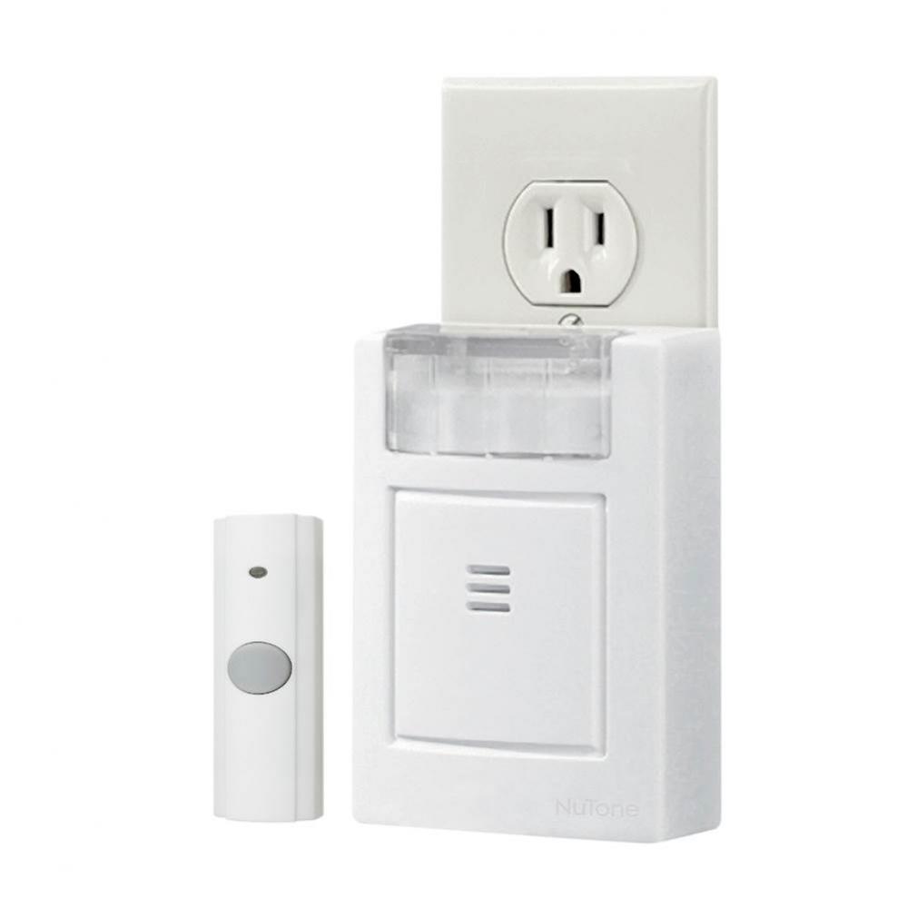 Plug-In Door Chime Kit with Strobe Light, 3-3/4'' w x 4-1/2'' h x 1-5/8'&