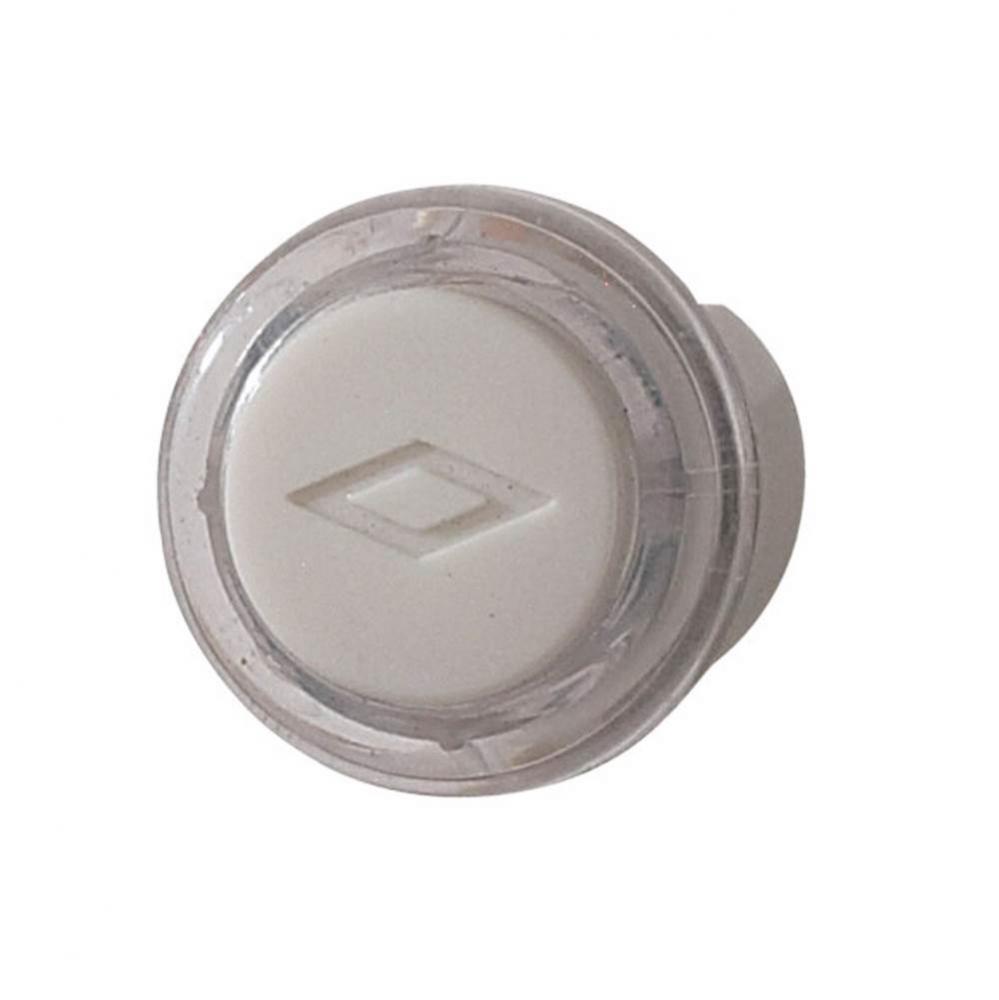 Lighted Round Pushbutton, 13/16 diameter in Clear/White