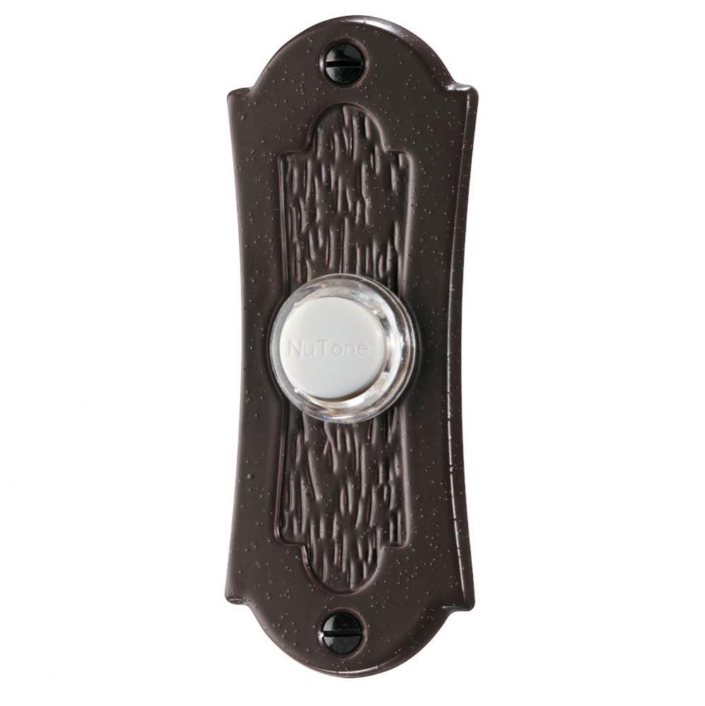 Lighted Flat Pushbutton, 1-1/2w x 3-1/2h in Oil-Rubbed Bronze