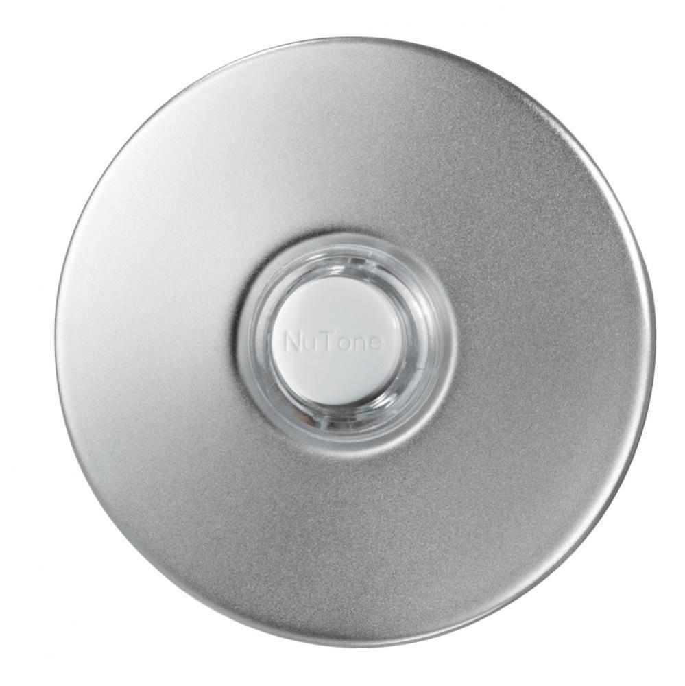 Lighted Round Stucco Pushbutton, 2-1/2'' round in Satin Nickel