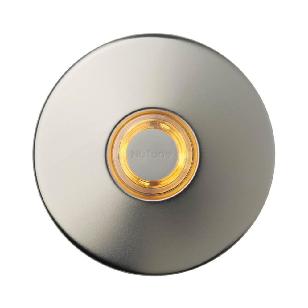 LED Lighted Round Stucco Pushbutton, 2-1/2'' Satin Nickel