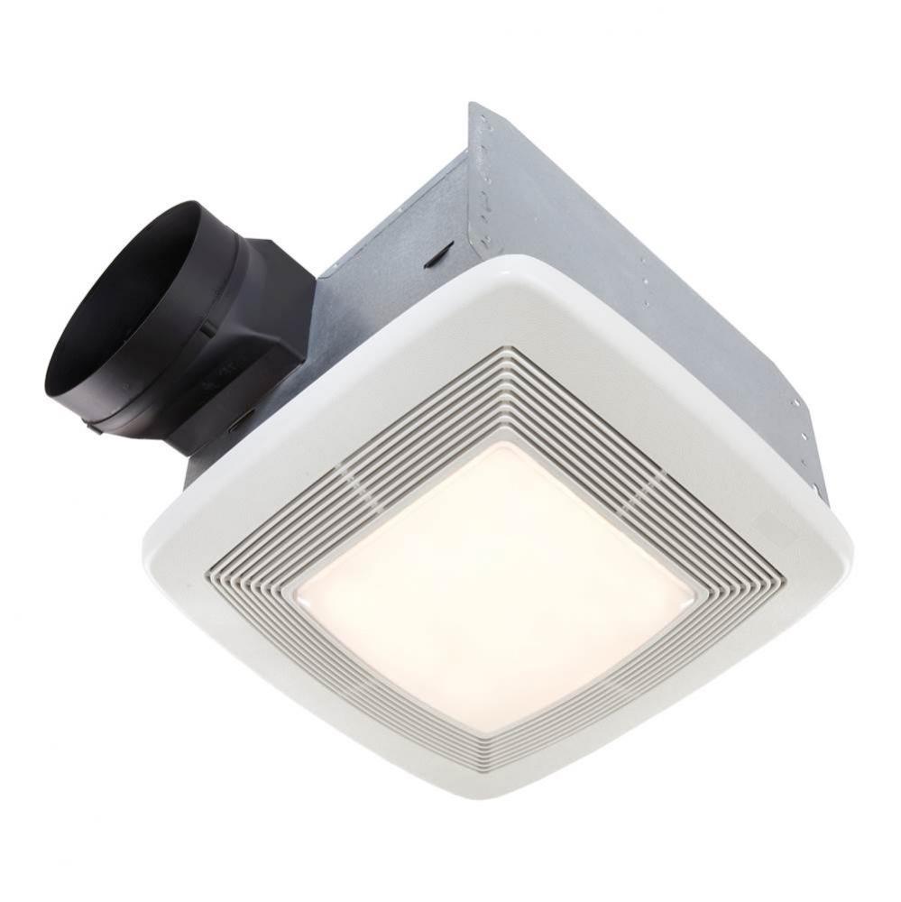 Broan QTXE Series 110 cfm Ventilation Fan/Light, 36W Fluorescent Light, 4W Nightlight, 0.7 Sones E