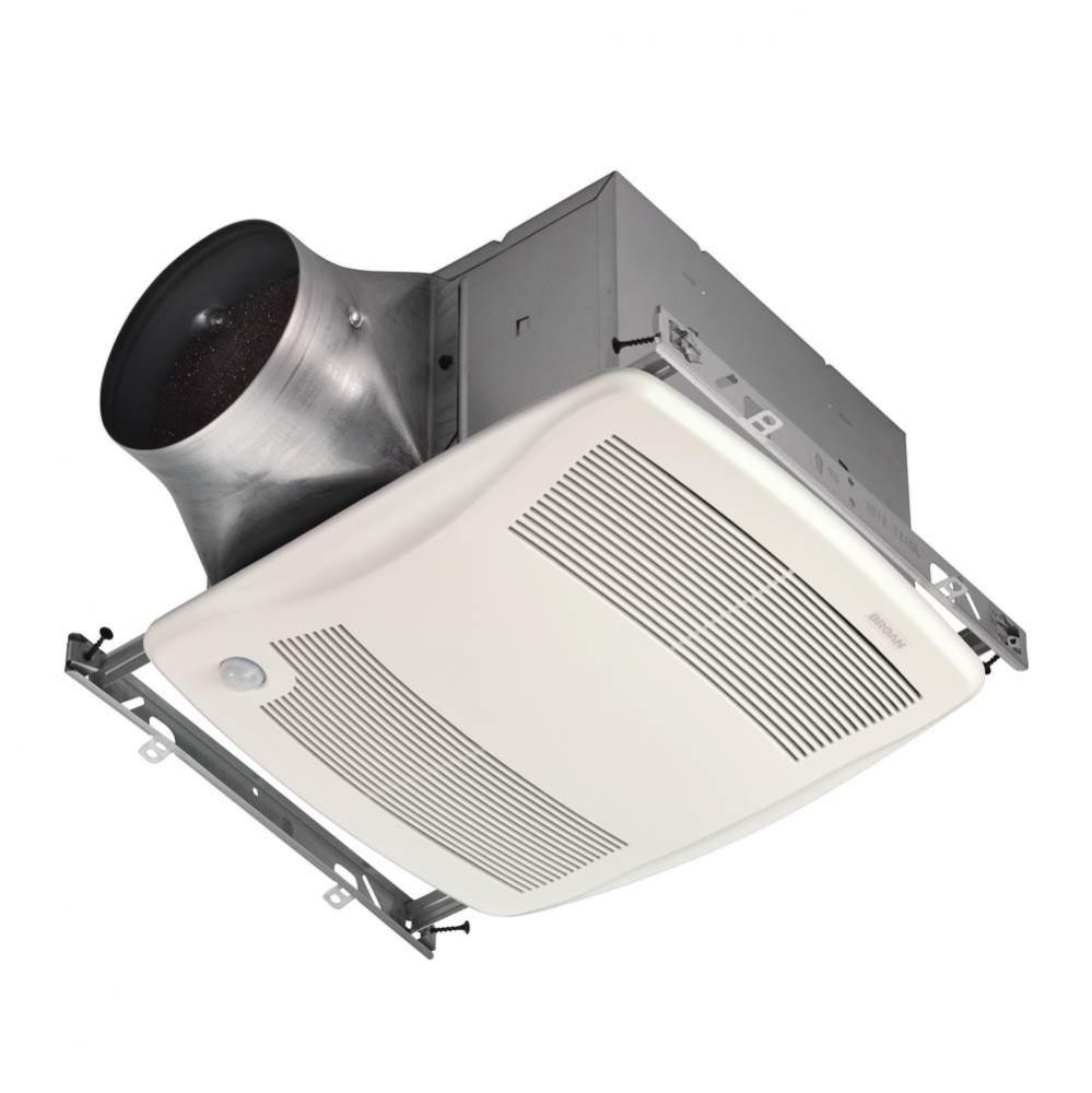 Broan ULTRA GREEN Series 110 cfm Motion Sensing Multi-Speed Ventilation Fan with White Grille, <