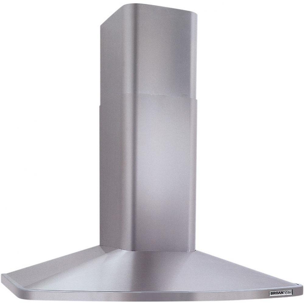 30-Inch Stainless Steel Chimney Hood, 370 CFM Internal Blower