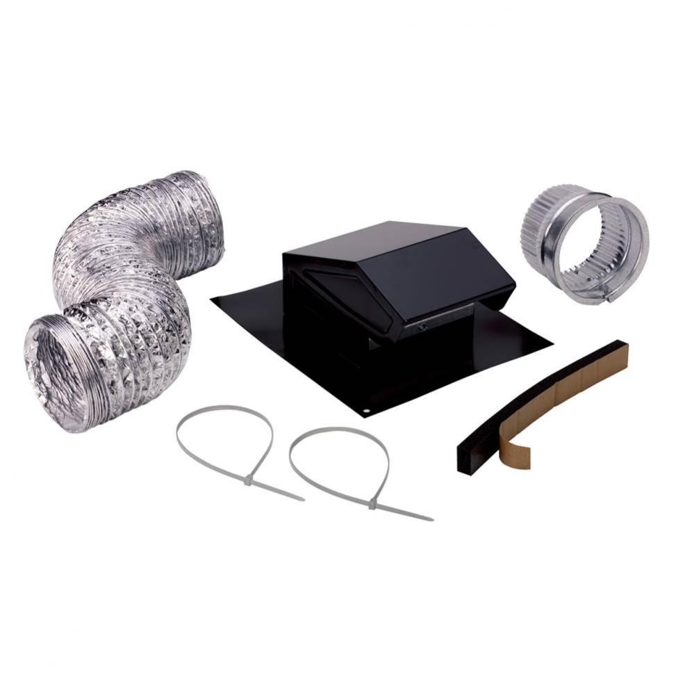 Roof Vent Kit, 8-Foot of 4-Inch flexible aluminum duct.