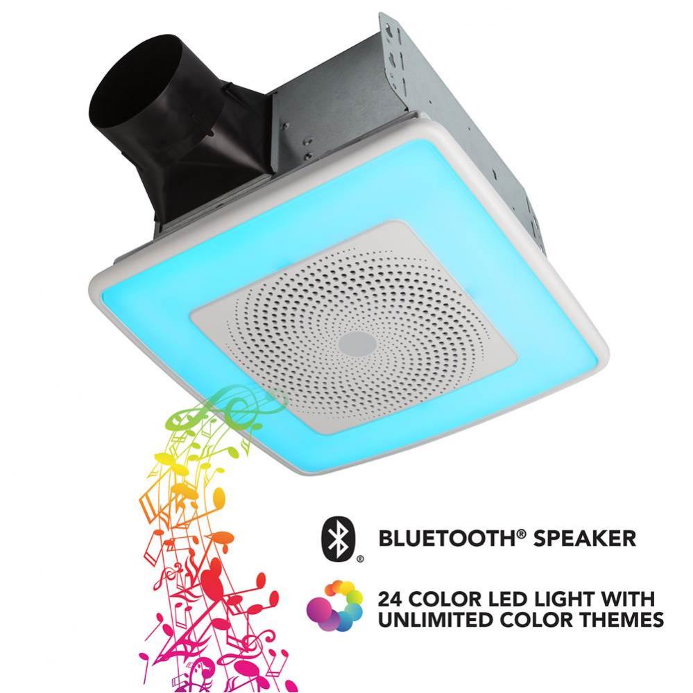 NuTone® 110 CFM, 1.5 Sones ChromaComfort™ w/ Sensonic™ Bluetooth® Speaker