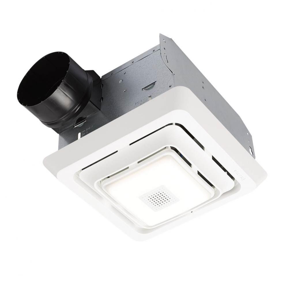 Bluetooth® Speaker Bath Exhaust Ventilation Fan w/ LED Light, 80 CFM