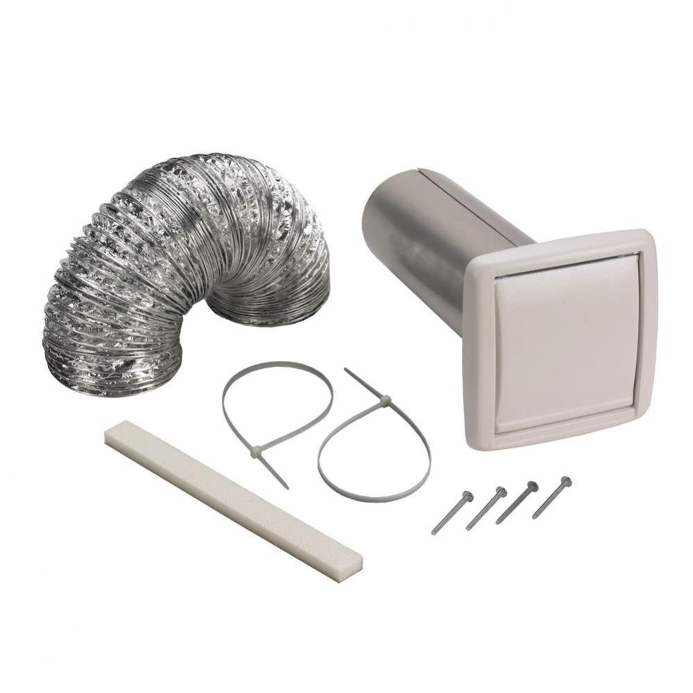 Broan-NuTone® Wall Vent Kit for 3'' or 4'' Round Duct with Backdraft Damp