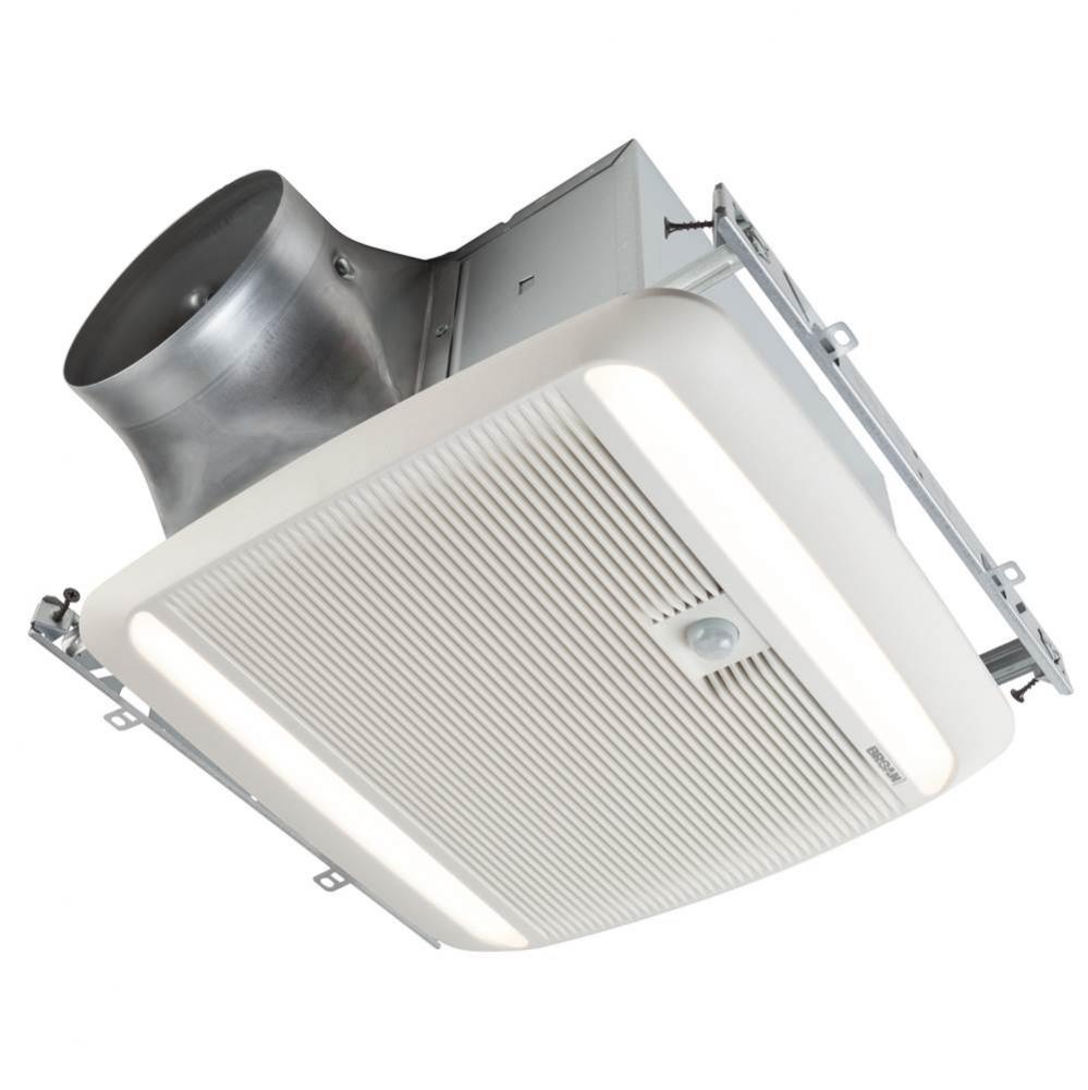 ULTRA GREEN ZB Series 80 CFM Multi-Speed Ceiling Bathroom Exhaust Fan with LED Light and Motion Se