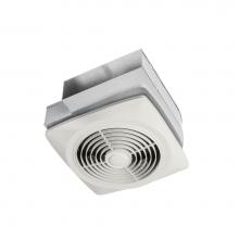 Broan Nutone 503 - 8-Inch, 160 CFM Side Discharge Ventilation Fan with White Square Plastic Grille, 5.0 Sones