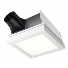 Broan Nutone AER110LTW - 110 CFM Decorative Bathroom Exhaust Fan with LED Light and White Trim, ENERGY STAR® certified