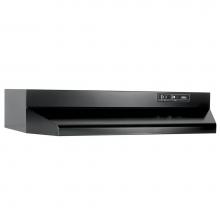 Broan Nutone BUEZ030BL - 30-Inch Ducted Under-Cabinet Range Hood w/ Easy Install System, 210 Max Blower CFM, Black