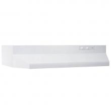 Broan Nutone BUEZ036WW - 36-Inch Ducted Under-Cabinet Range Hood w/ Easy Install System, 210 Max Blower CFM, White