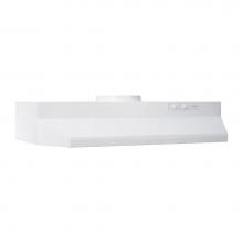 Broan Nutone BUEZ236WW - 36-Inch Under-Cabinet Range Hood w/ Easy Install System, 230 Max Blower CFM, White