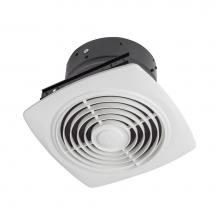 Broan Nutone 504 - Broan 10'' 350 cfm Vertical Discharge Ventilation Fan, White Square Plastic Grille, 6.5