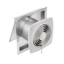 Broan Nutone 506 - Broan 10'' 430 cfm Chain-Operated Wall Ventilation Fan with White Square Plastic Grille,