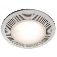 Broan Nutone 751 - Broan 100 cfm Ventilation Fan with Light, Round White Grille with Glass Lens, 5.0 Sones