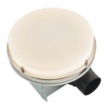 Broan Nutone AER110LBN - Broan Roomside 110 cfm Decorative Bathroom Ventilation Fan with LED Light in Brushed Nickel, 1.5 S