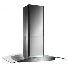 Broan Nutone EI5936SS - 35-3/8'' x 25-5/8'', Island version, Stainless steel, Curved Glass Canopy, 500