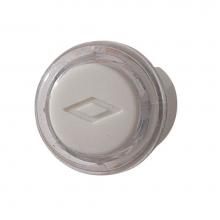Broan Nutone PB18LWHCL - Lighted Round Pushbutton, 13/16 diameter in Clear/White