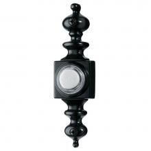 Broan Nutone PB4LBL - Lighted Dimensional Pushbutton, 1-1/8w x 4-3/16h in Black