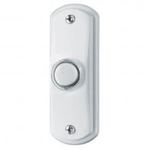 Broan Nutone PB53LWH - Lighted Rectangular Pushbutton, 1-1/4w x 3-1/2h in White