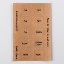 Broan Nutone S990712044 - Function Labels for two-, three- and four-function wall decorator controls. Easily