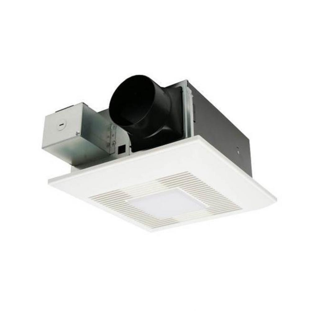 Remodeling fan/LED light with Pick-A-Flow, 50, 80 or 110 CFM (LED chip panel incorporates night li