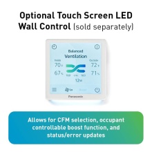 Panasonic FV-15ESC1 - Panasonic Intelli-Balance Elite Plus 150 Energy Recovery Ventilator (ERV), 30-150 CFM, Standard Pl