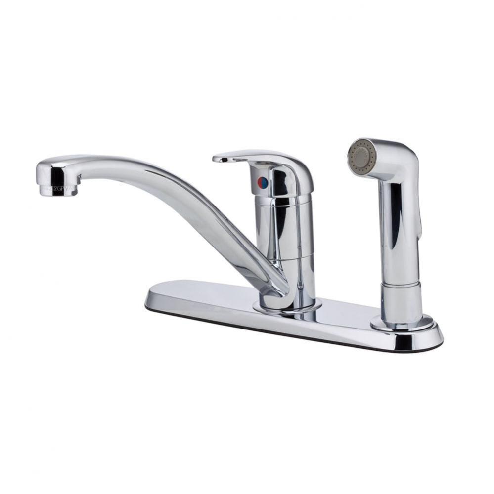 G134-6000 - Chrome - Single Handle Kitchen Faucet with Spray