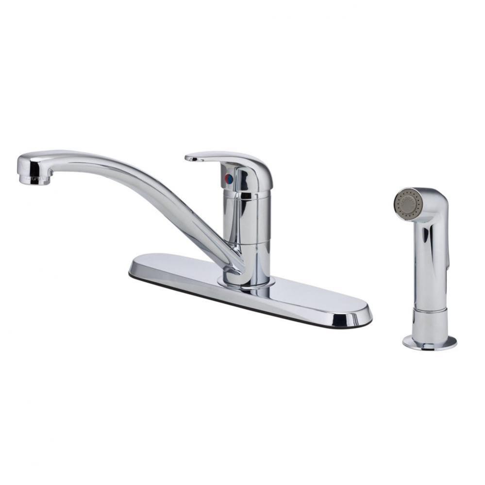 G134-7000 - Chrome - Single Handle Kitchen Faucet with Spray