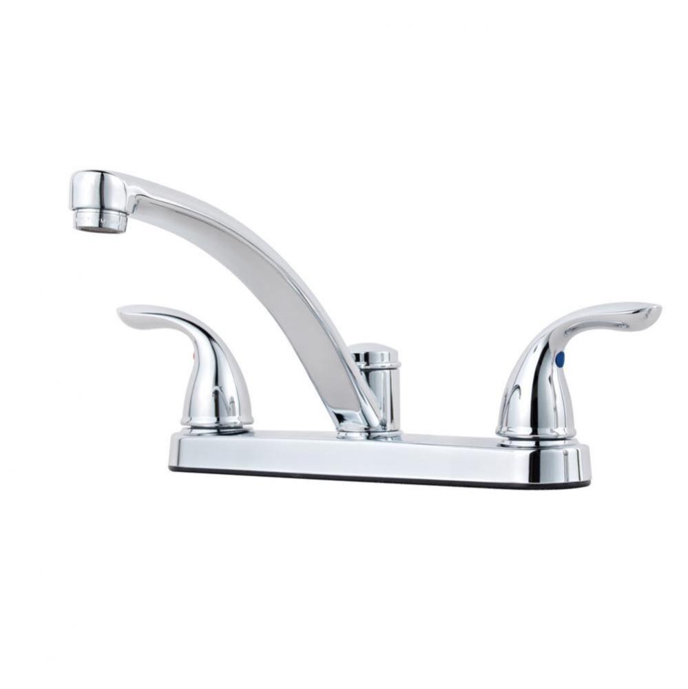 Two Handle Kitchen Faucet Less Spray Cr