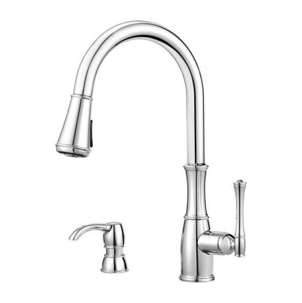 GT529-WH1C - Polished Chrome - Pull-down Kitchen Faucet