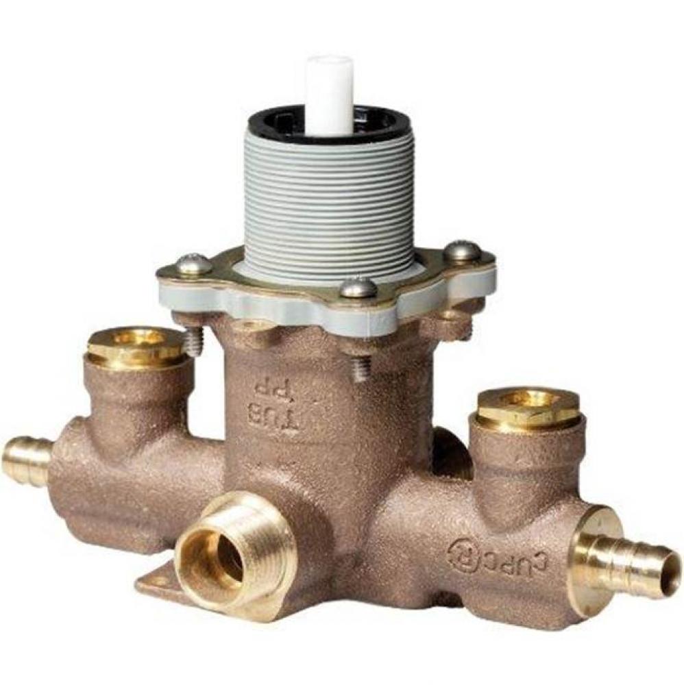 Job Pack Pressure Balanced Valve, Pex Fittings, With Stops